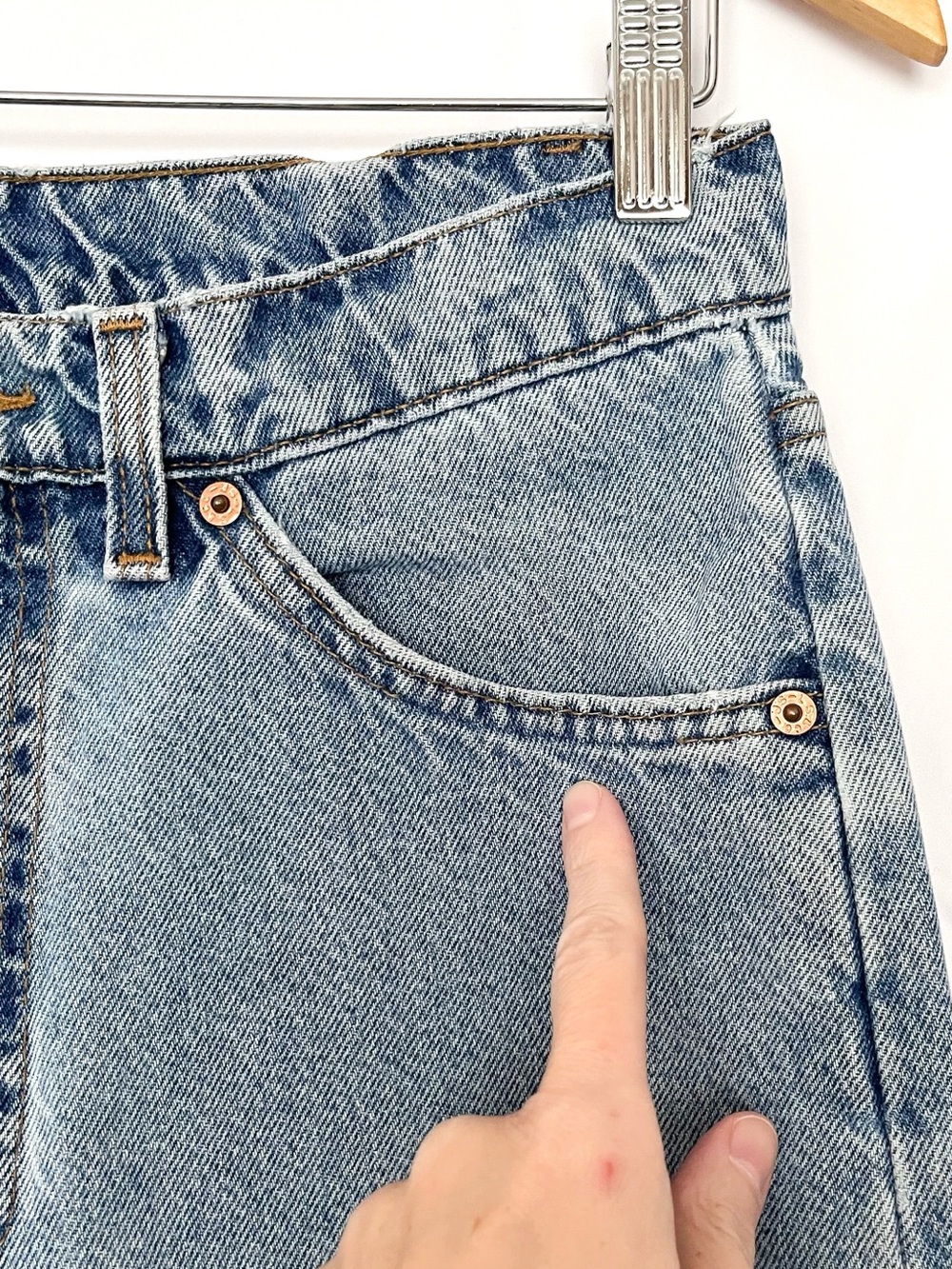 VTG Levis 505 Jean Straight Leg 1997 Orange Tab USA Size 29x28.25 (Tag 31x30) - Picture 4 of 16